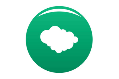 Cloud of precipitation icon vector green