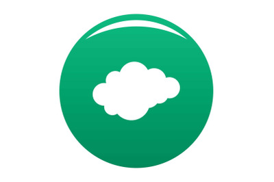 Cloud with downfall icon vector green