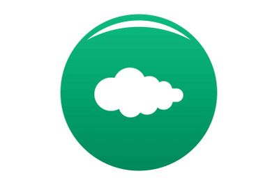 Cloud with fallout icon vector green