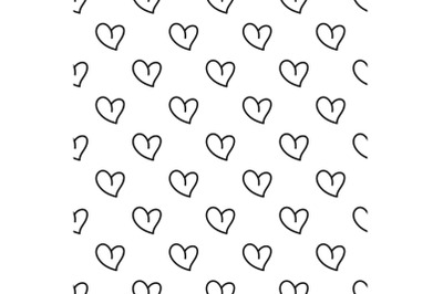 White heart pattern seamless vector