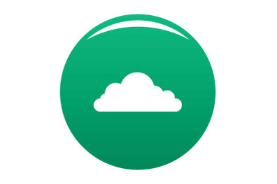 Cumulonimbus cloud icon vector green