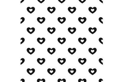 Double heart pattern seamless vector