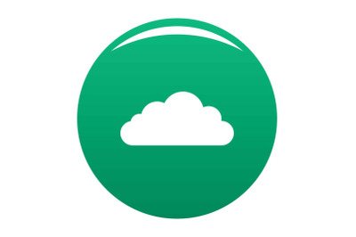 Bottom cloud icon vector green