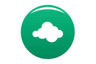 Moving cloud icon vector green