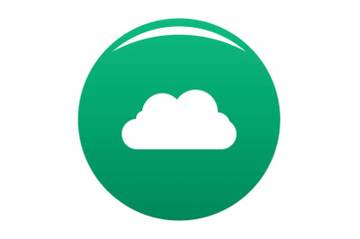 Flying cloud icon vector green