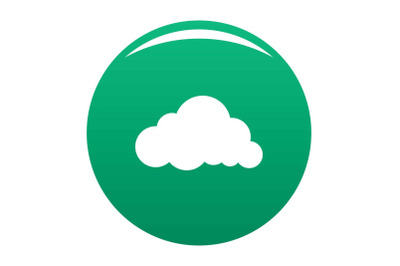 Layered rain cloud icon vector green