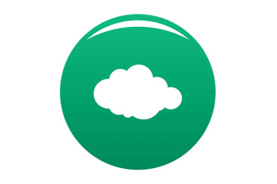 Rare cloud icon vector green