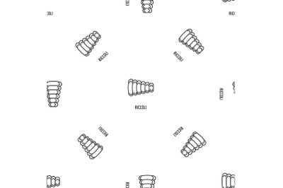 Riccoli pasta pattern seamless vector