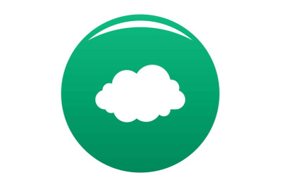 Wavy cloud icon vector green