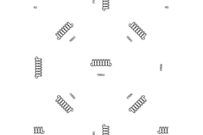Fusilli pattern seamless vector