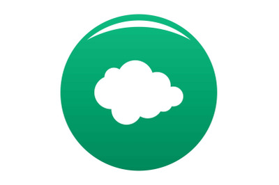 Polar cloud icon vector green