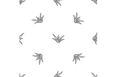 Striped aloe pattern seamless vector