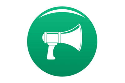 Noise of megaphone icon vector green