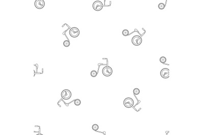 Plastic tricycle pattern seamless vector