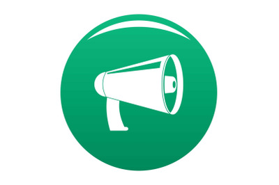 Old megaphone icon vector green
