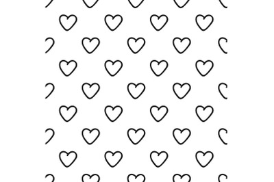 Greedy heart pattern seamless vector
