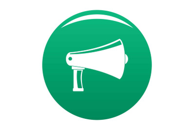 Vintage megaphone icon vector green