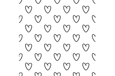 Golden heart pattern seamless vector