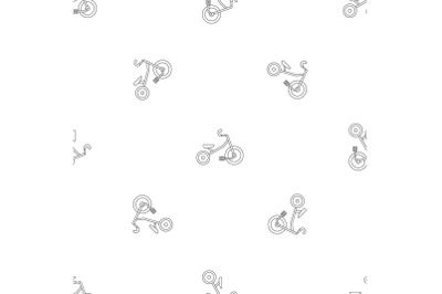 Kid tricycle pattern seamless vector
