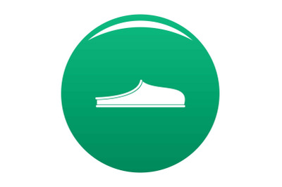 Slippers icon vector green