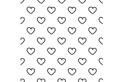 Big heart pattern seamless vector