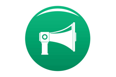 Single megaphone icon vector green