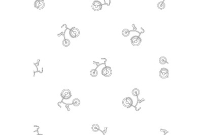 Girl tricycle pattern seamless vector