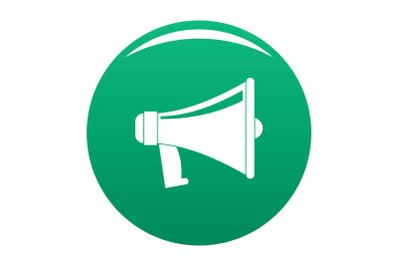 Antique megaphone icon vector green