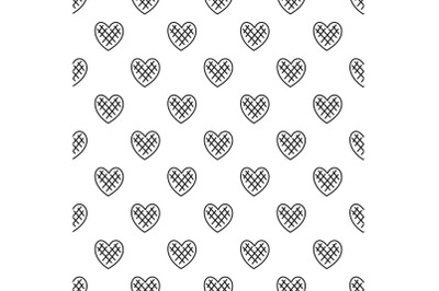 Impressionable heart pattern seamless vector