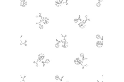 Baby tricycle pattern seamless vector