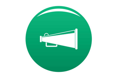Bullhorn icon vector green