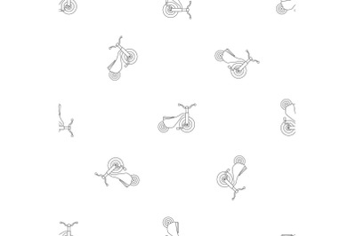 Boy tricycle pattern seamless vector