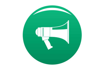 Megaphone icon vector green