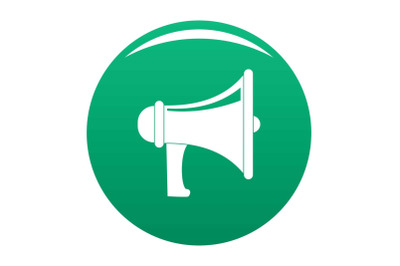 Professional megaphone icon vector green