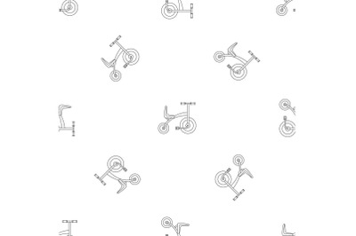 Tricycle pattern seamless vector