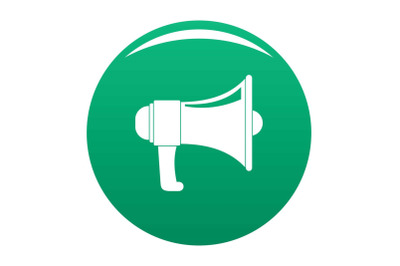 One megaphone icon vector green