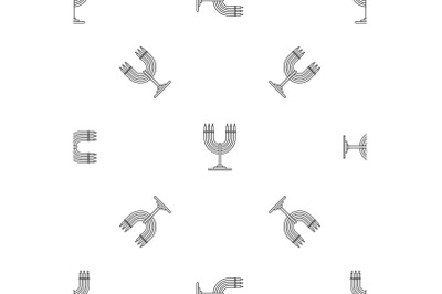 Candles support pattern seamless vector