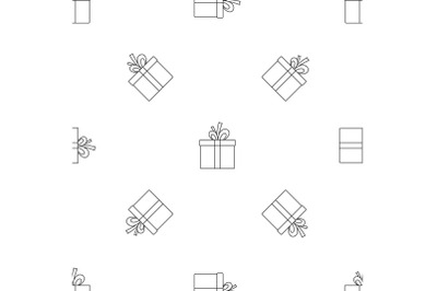 Gift box pattern seamless vector