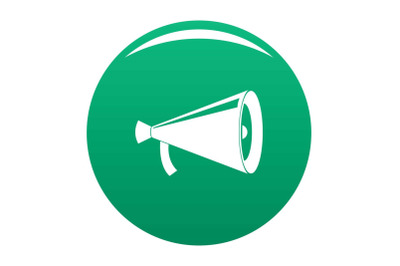 Megaphone with handle icon vector green