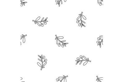 Branch olives pattern seamless vector
