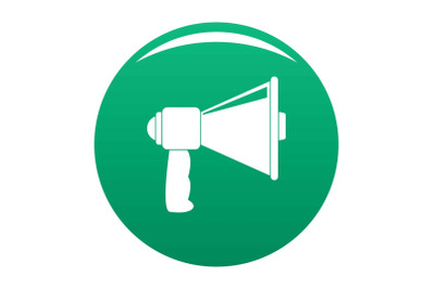 Small megaphone icon vector green