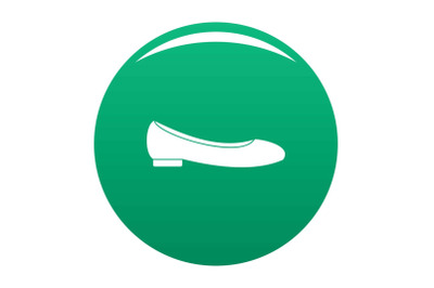 Woman shoes icon vector green