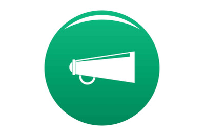 Loudspeaker icon vector green
