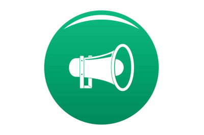 Sound of megaphone icon vector green