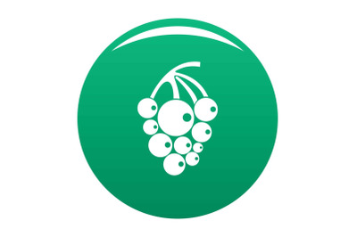 Isabella grapes icon vector green