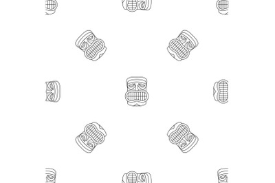 Hawaii idol face pattern seamless vector