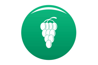 Cluster grape icon vector green