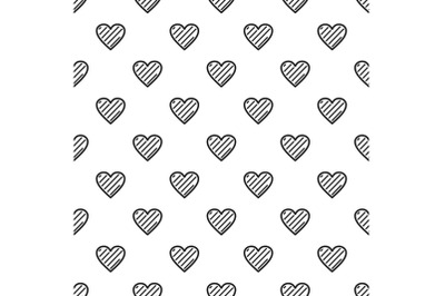 Simple heart pattern seamless vector