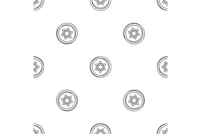 Jewish coin pattern seamless vector