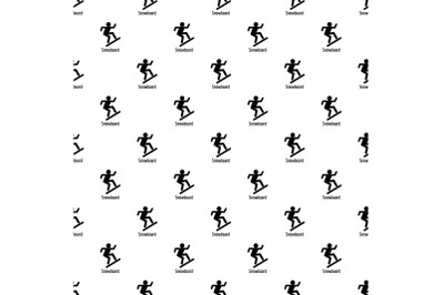 Snowboard pattern seamless vector